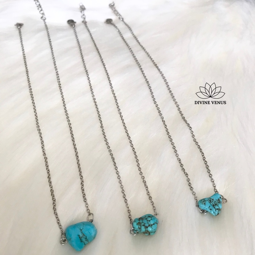 Genuine Turquoise Dainty Choker - Picture 5 of 8